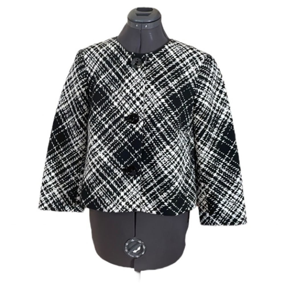 NWOT Worth New York Black and White Boxy Blazer Jacket